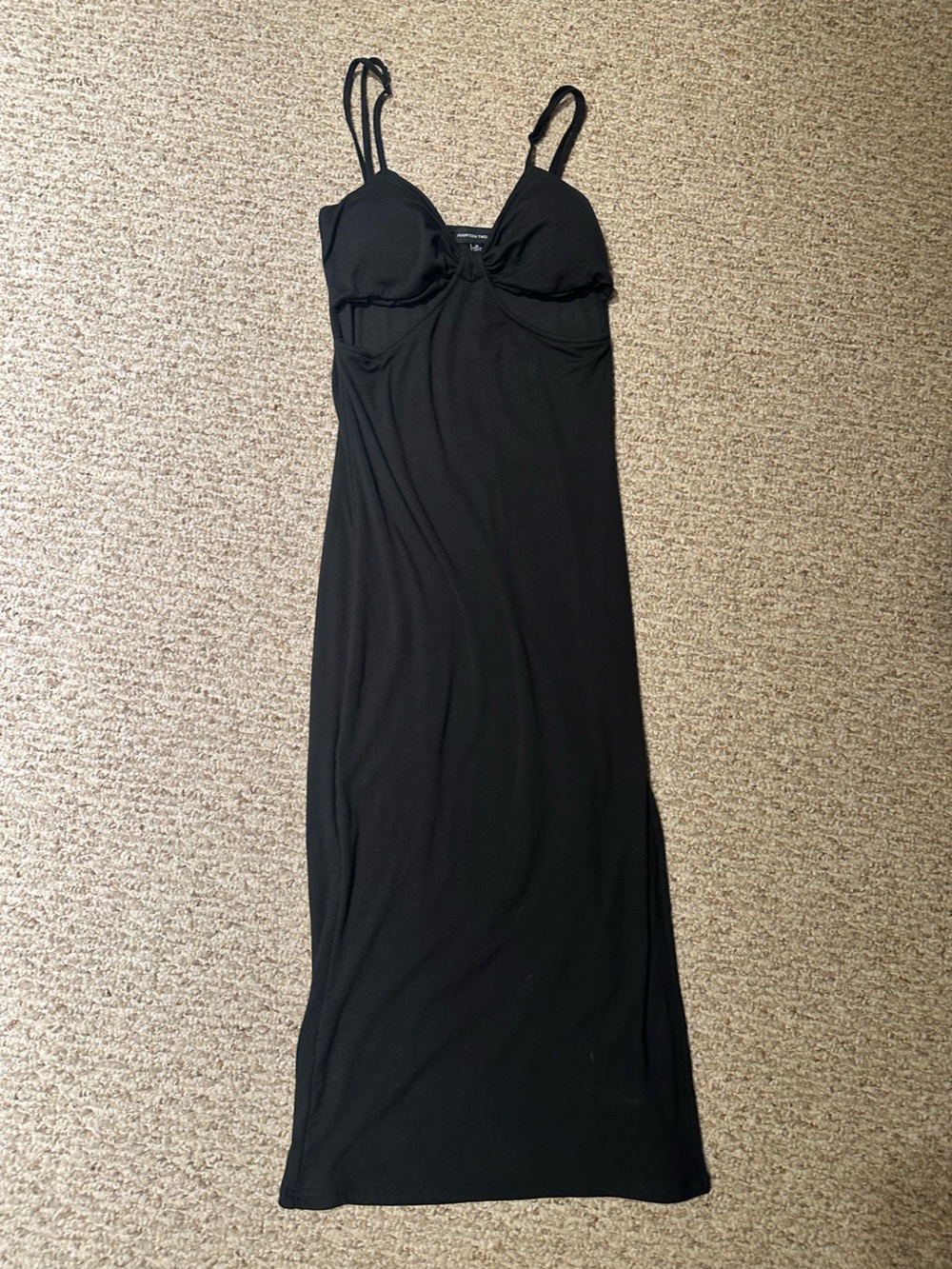 Black Slim Cami Maxi Dress with Slit